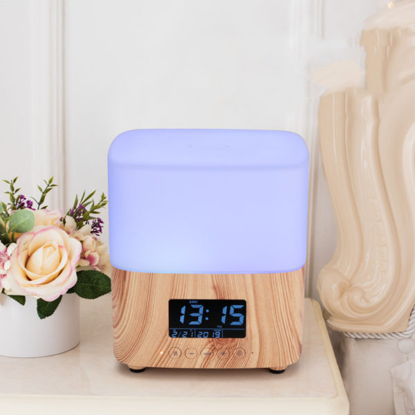 Color Cube Essential Oil Diffuser &  Alarm Clock